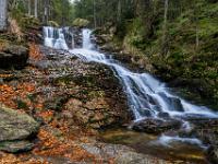 Seitlicher Blick zum Unteren Rißloch Wasserfall